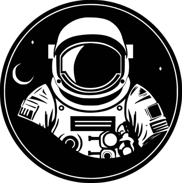 Astronot - yüksek kaliteli vektör logosu - t-shirt grafiği için ideal vektör çizimi