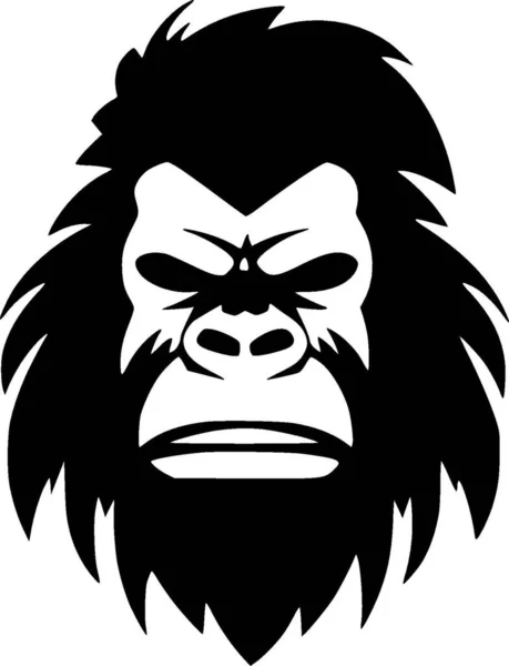 stock vector Gorilla - minimalist and flat logo - vector illustration