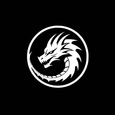 Dragon - yüksek kalite vektör logosu - t-shirt grafiği için ideal vektör çizimi