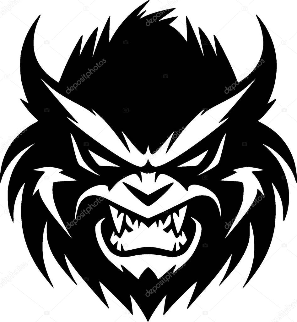 Beast - minimalist and flat logo - vector illustration