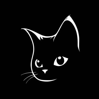 Kedi tırmanışı - minimalist ve düz logo - vektör illüstrasyonu