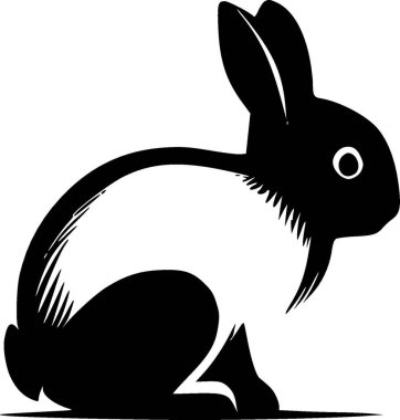 Tavşan - yüksek kaliteli vektör logosu - t-shirt grafiği için ideal vektör çizimi