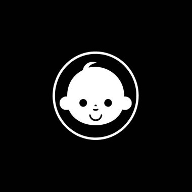 Bebek - minimalist ve düz logo - vektör illüstrasyonu