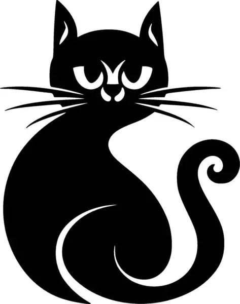 Cat Minimalistische Und Einfache Silhouette Vektorillustration — Stockvektor