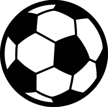 Futbol - minimalist ve basit siluet - vektör illüstrasyonu