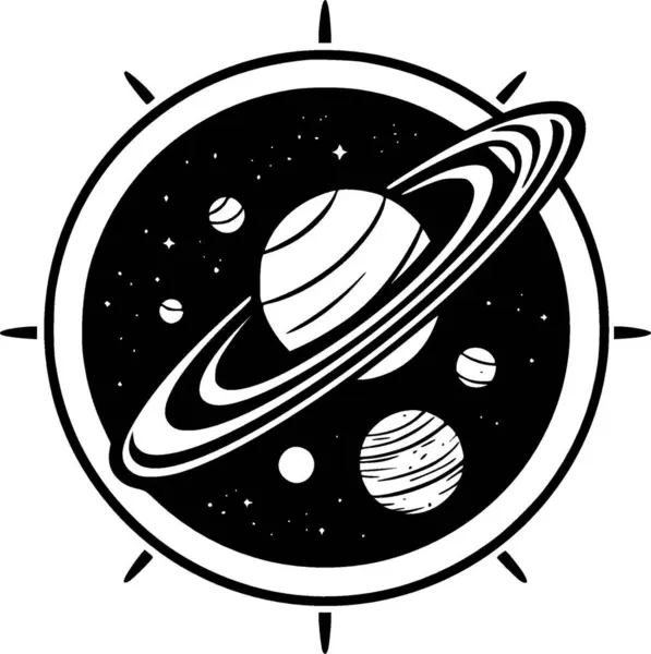 Space Sort Hvid Vektor Illustration – Stock-vektor