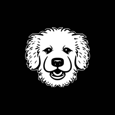 Bichon frise - minimalist ve basit siluet - vektör illüstrasyonu