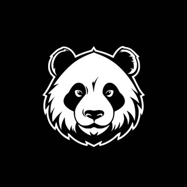 Panda - minimalist and simple silhouette - vector illustration clipart