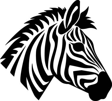 Zebra - yüksek kaliteli vektör logosu - t-shirt grafiği için ideal vektör çizimi