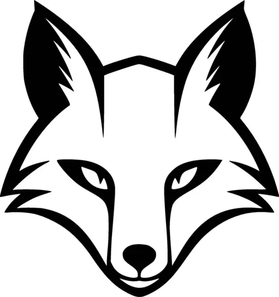 Fox Минималистский Плоский Логотип Векторная Иллюстрация — стоковый вектор