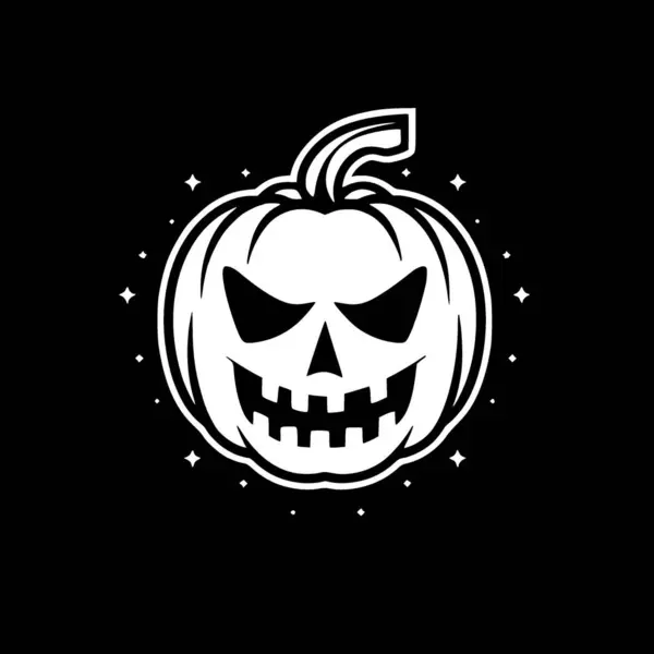 stock vector Halloween - black and white vector illustration