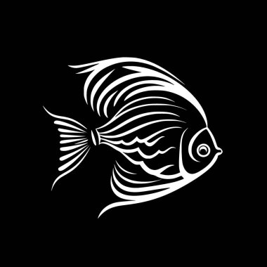 Melek balığı - minimalist ve düz logo - vektör illüstrasyonu
