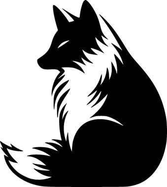 Fox - yüksek kaliteli vektör logosu - t-shirt grafiği için ideal vektör çizimi