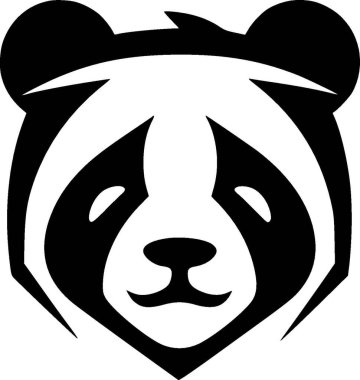 Panda - yüksek kaliteli vektör logosu - t-shirt grafiği için ideal vektör çizimi