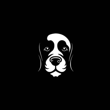 Yavru köpek - minimalist ve basit siluet - vektör illüstrasyonu