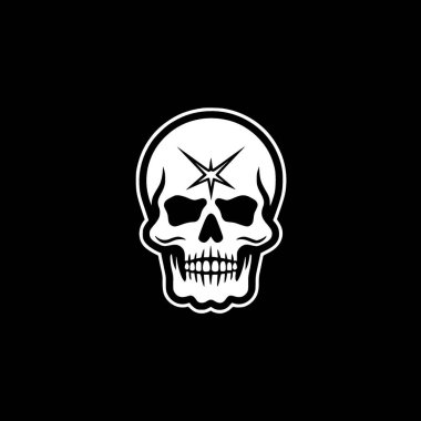 Skull - minimalist and flat logo - vector illustration clipart