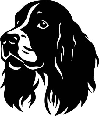 Cocker spaniel - minimalist ve düz logo - vektör illüstrasyonu