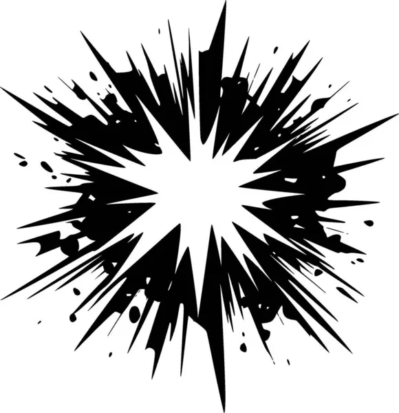 Räjähdys Minimalistinen Tasainen Logo Vektorikuvaus — vektorikuva