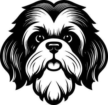 Shih tzu - yüksek kaliteli vektör logosu - t-shirt grafiği için ideal vektör çizimi