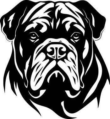 Cane corso - minimalist and flat logo - vector illustration clipart