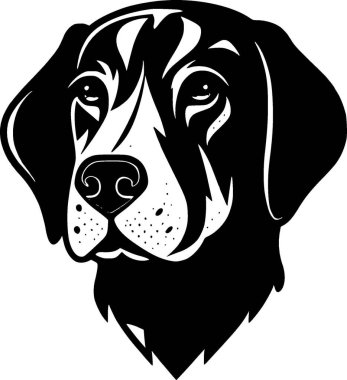 Dalmatian - black and white isolated icon - vector illustration clipart