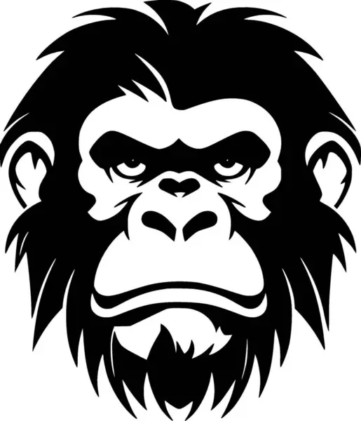 Chimpanzee High Quality Vector Logo Vector Illustration Ideal Shirt Graphic — Stock Vector