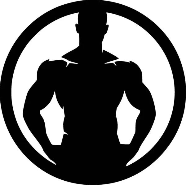 Gym Minimalist Flat Logo Vector Illustration — Διανυσματικό Αρχείο