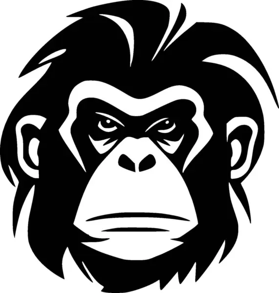 Scimmia Logo Vettoriale Alta Qualità Illustrazione Vettoriale Ideale Grafica Shirt — Vettoriale Stock