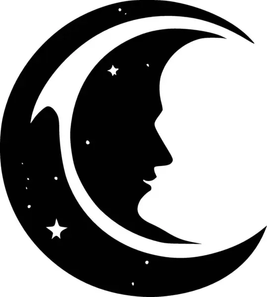 Φεγγάρι Υψηλής Ποιότητας Vector Logo Διανυσματική Απεικόνιση Ιδανικό Για Shirt — Διανυσματικό Αρχείο
