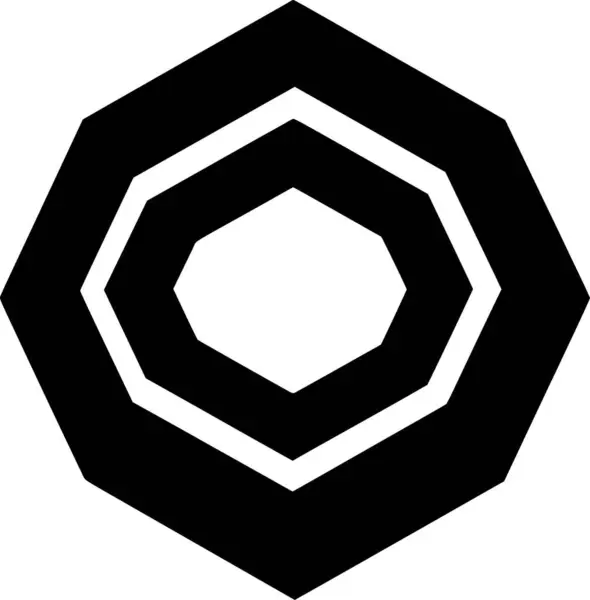 Octágono Logo Minimalista Plano Ilustración Vectorial — Archivo Imágenes Vectoriales