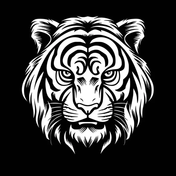 Tigre Logotipo Minimalista Plana Ilustração Vetorial — Vetor de Stock