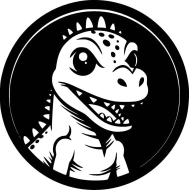 Dino - yüksek kaliteli vektör logosu - t-shirt grafiği için ideal vektör çizimi