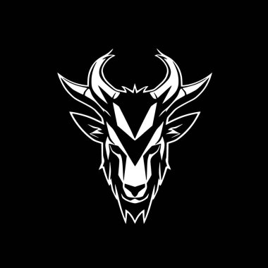 Goat - minimalist and flat logo - vector illustration clipart