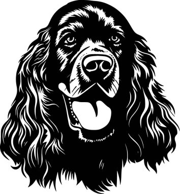 Cocker spaniel - yüksek kaliteli vektör logosu - t-shirt grafiği için ideal vektör çizimi