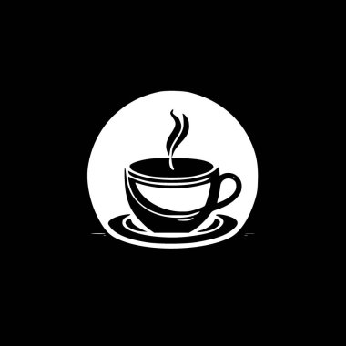 Kahve - minimalist ve basit siluet - vektör illüstrasyonu
