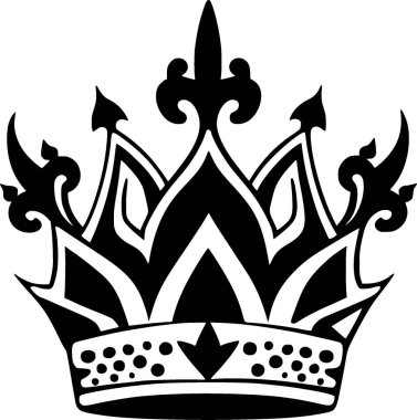 Crown - yüksek kaliteli vektör logosu - t-shirt grafiği için ideal vektör illüstrasyonu