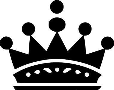 Crown - minimalist ve düz logo - vektör illüstrasyonu