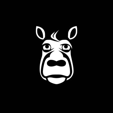 Hippopotamus - minimalist ve düz logo - vektör çizimi