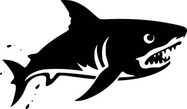 Köpekbalığı - yüksek kaliteli vektör logosu - t-shirt grafiği için ideal vektör illüstrasyonu