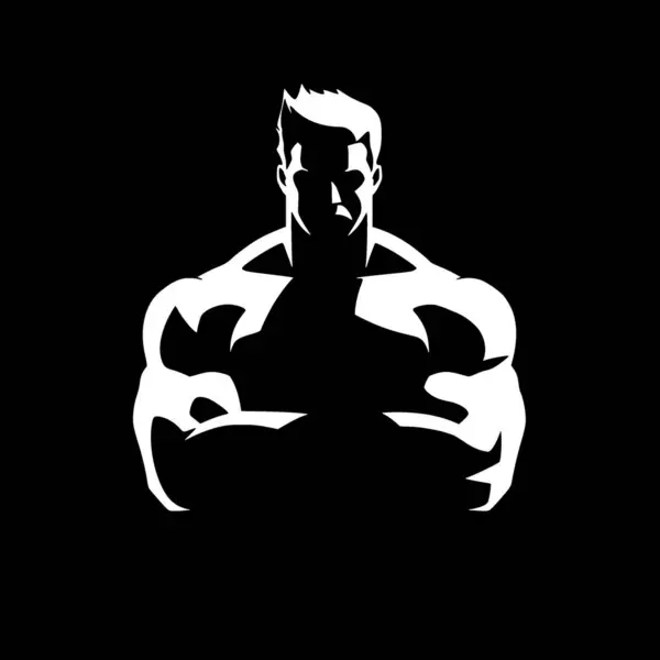 Muscle Logo Minimaliste Plat Illustration Vectorielle — Image vectorielle