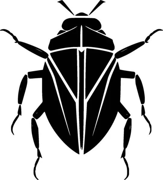 stock vector Cockroach - black and white isolated icon - vector illustration