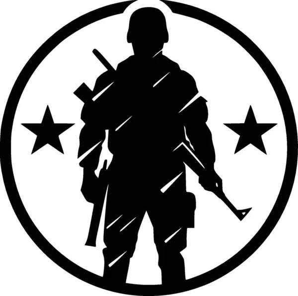 Армия Минималистский Плоский Логотип Векторная Иллюстрация Векторная Графика