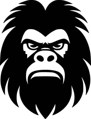 Bigfoot - minimalist and simple silhouette - vector illustration clipart