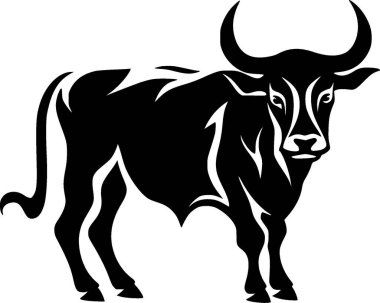 Bull - yüksek kalite vektör logosu - t-shirt grafiği için ideal vektör çizimi