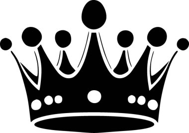 Crown - yüksek kaliteli vektör logosu - t-shirt grafiği için ideal vektör illüstrasyonu