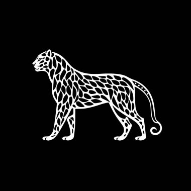 Leopar - yüksek kaliteli vektör logosu - t-shirt grafiği için ideal vektör çizimi