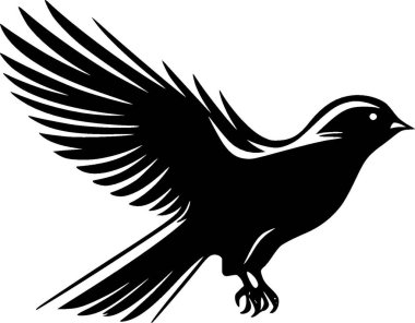 Güvercin - minimalist ve düz logo - vektör illüstrasyonu