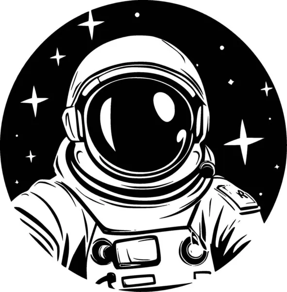 Astronaut Minimalistická Jednoduchá Silueta Vektorová Ilustrace — Stockový vektor