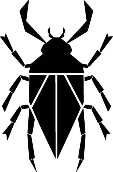 stock vector Beetle - minimalist and simple silhouette - vector illustration