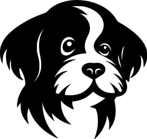 stock vector Dog - black and white vector illustration